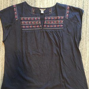 Eddie Bauer tunic-style embroidered shirt